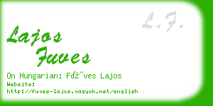 lajos fuves business card